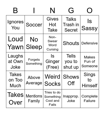 MOH BINGO Card