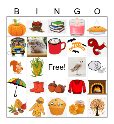 Fall Bingo Card