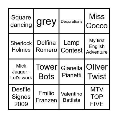 Tower 22nd Aniversary Bingo Card