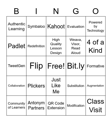 Y1 November Tech Training Bingo Card