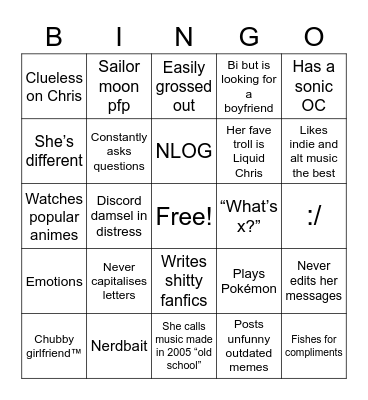 Bethany Montgomery Bingo Card