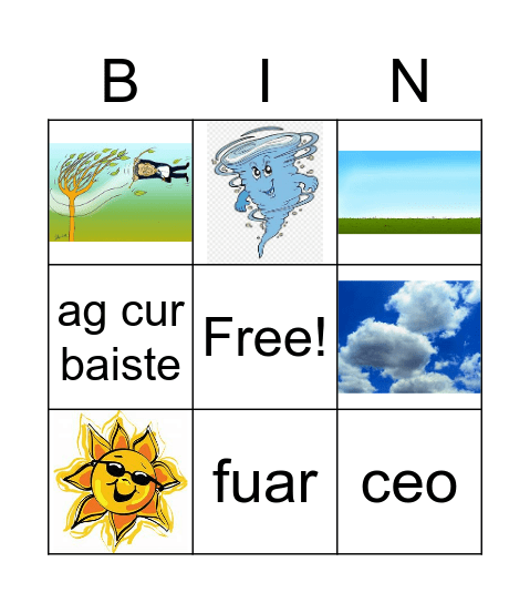 Aimsir Bingo Card