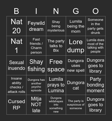 Session 14: Back to Ironpass Bingo Card