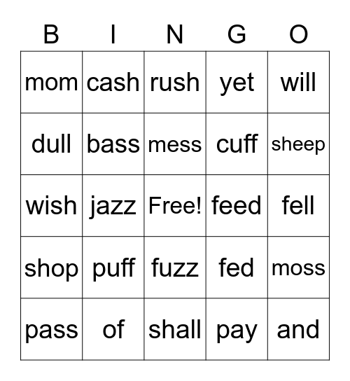 Level 12 Bingo Card