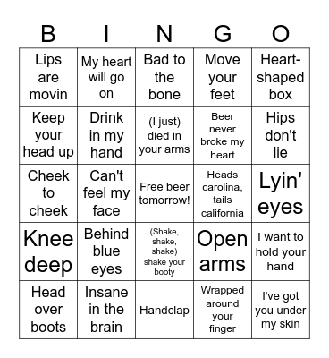 Anatomy Lesson Bingo Card