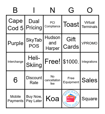 Bay State Merchant Services Bingo Card