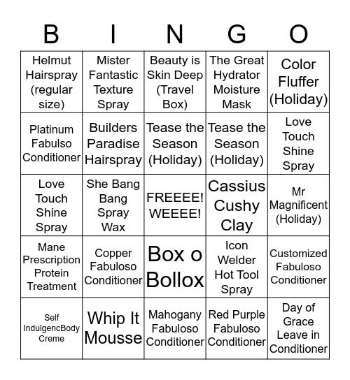 evo bingo Card