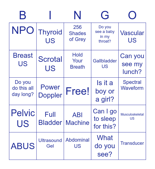 US5 Bingo Card