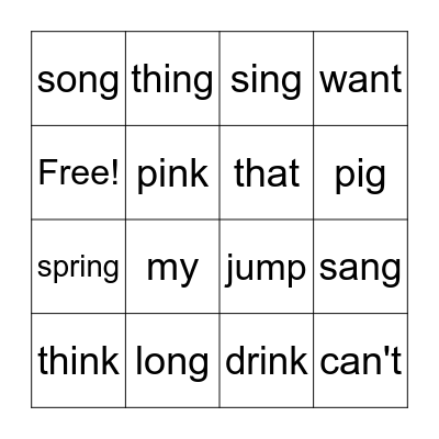 That Pig Can't Do a Thing Bingo Card