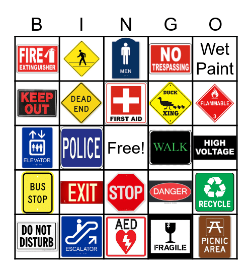 Functional Vocabulary Bingo Card