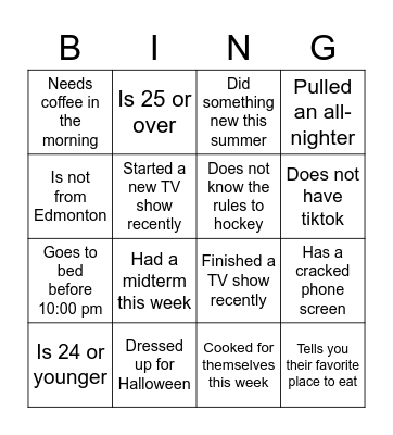 Awaken Bingo Card