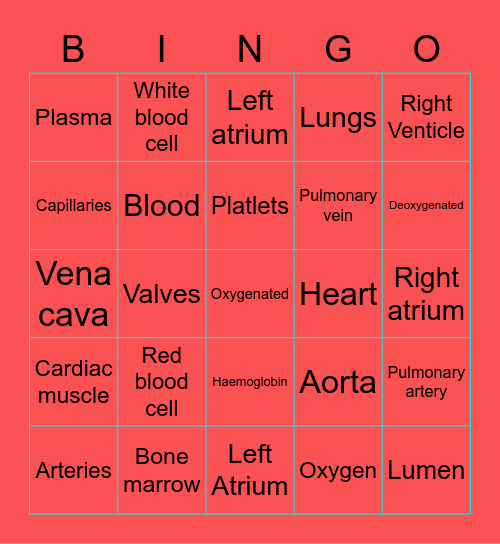 Heart Bingo Card