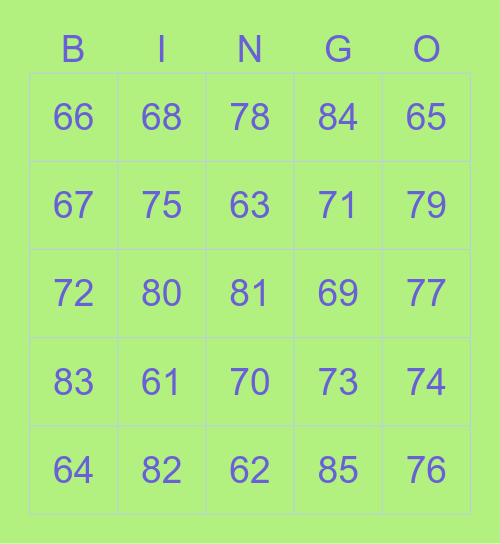 Hafazan 3/11 Bingo Card