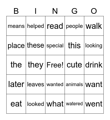 Bingo Card