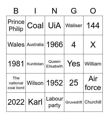 BINGO Card
