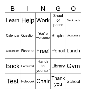 Bingo Card