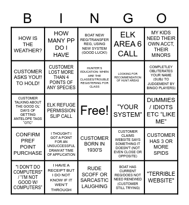 TIC BINGO (NOVEMBER) Bingo Card