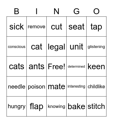Test1 Bingo Card
