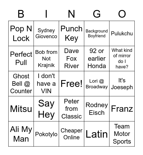 The Long Game Bingo Card