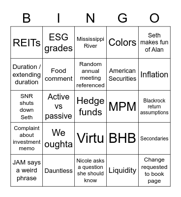 WRTC Bingo Card