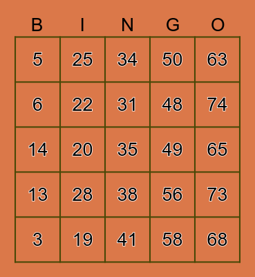 FALL 2022 Bingo Card