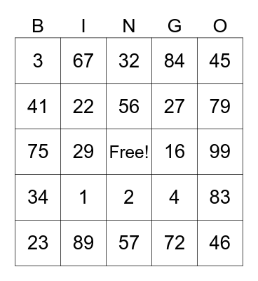 FUN FRI-YAY Bingo Card