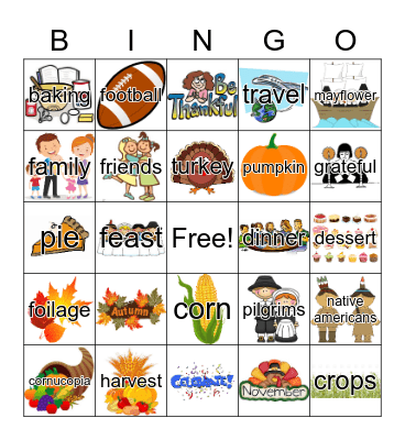 Thanksgiving Bingo Card