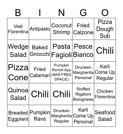 Boniello Babes Bingo Card