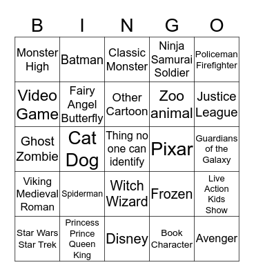 Halloween Bingo Card