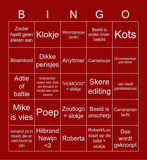 promobingoborrelbingokaart Bingo Card