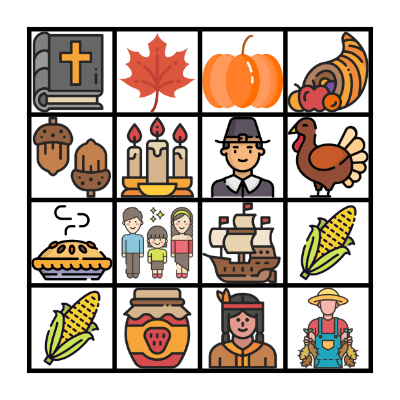 THANKSGIVING BINGO Card