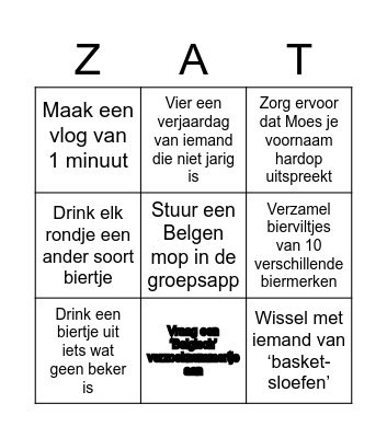 PZ Kroegentocht 2022 Bingo Card