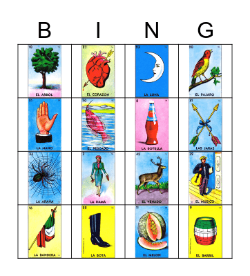 Loteria Bingo Card
