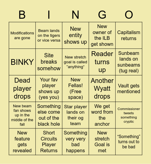 2nd Fall Hellmouth Bingo Card