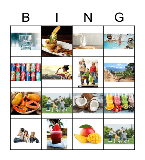 Comida y bebidas de Puerto Rico Bingo Card