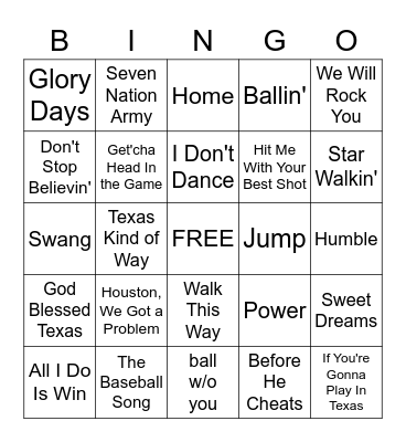 WORLD SERIES BINGO Card