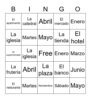 Lotería Bingo Card