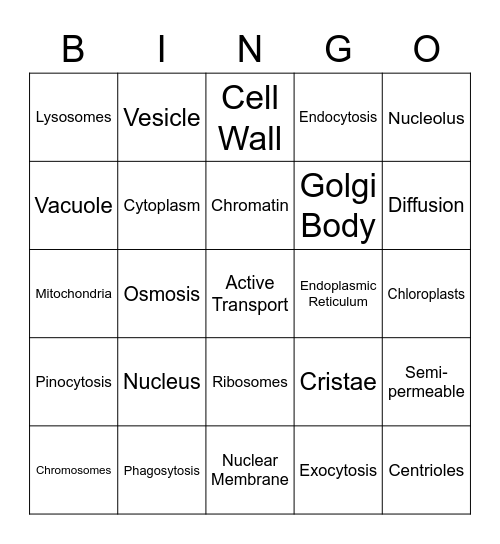 CELL Bingo Card