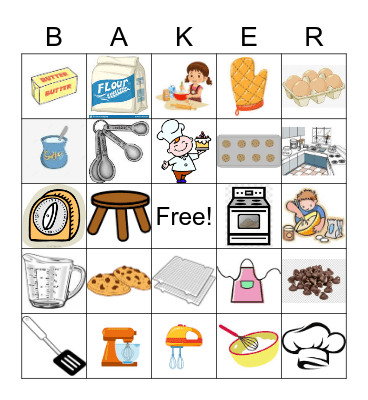 Baking Bingo Card