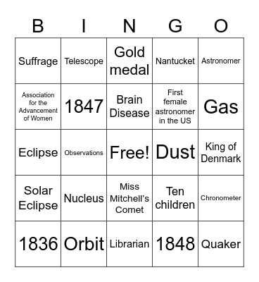 MITCHELL LISTENING Bingo Card