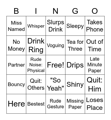 Boyle Bingo - Gobble Gobble Gobble Bingo Card