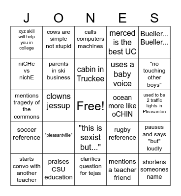 Bingo Card