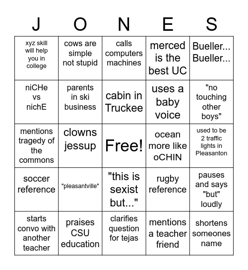 Bingo Card