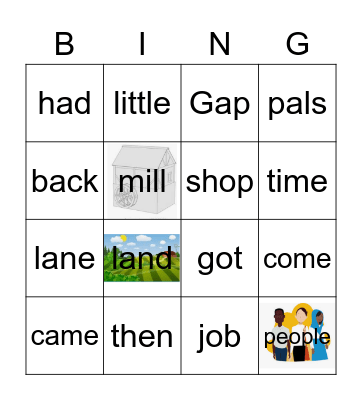 GR2 Fox Gap Bingo Card