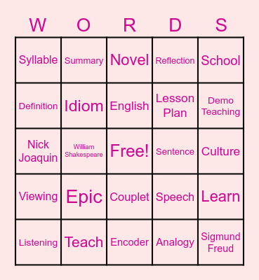 TRY YOUR FORTUNE Bingo Card