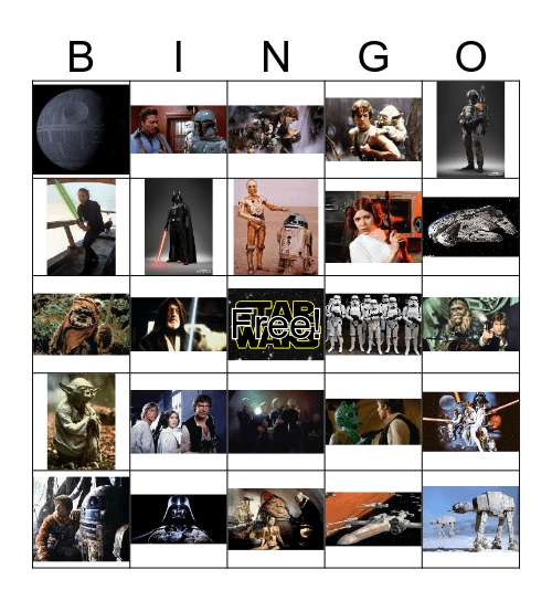 STAR WARS BINGO Card