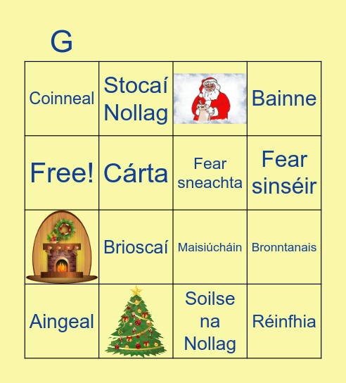 An Nollaig Bingo Card