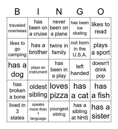Things in Common with Coworkers Bingo Card