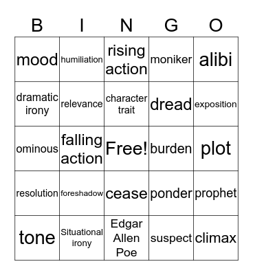 9- Weeks Review Bingo Card