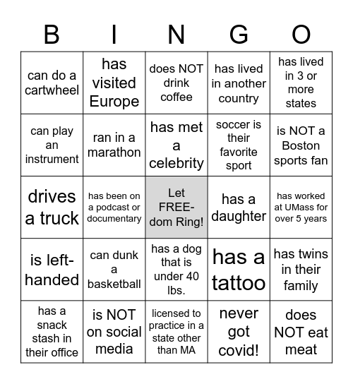 OGC BINGO Card